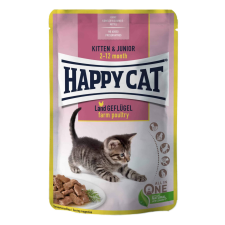 Happy Cat Pouch Szósz Kitten-Junior Baromfi – 12×85 g macskaeledel