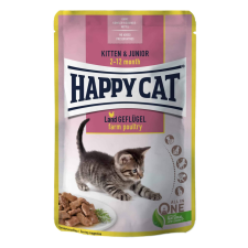  Happy Cat Pouch Szósz Kitten-Junior Baromfi – 85 g macskaeledel