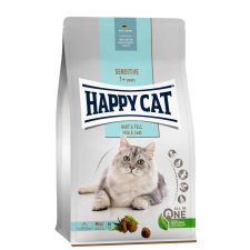 Happy Cat Sensitive Haut &amp; Fell | Bőr és szőr | Csirke ízű száraz macskatáp - 1,3 Kg macskaeledel