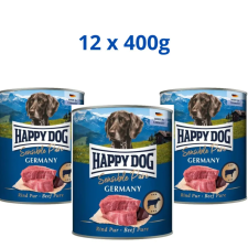Happy Dog Germany konzerv Marha 12x400g kutyaeledel