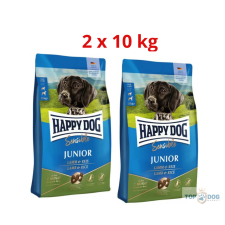 Happy Dog Junior Lamb&amp;Rice 2x10kg kutyaeledel