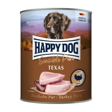  Happy Dog Sensible Pure Texas- Pulykahúsos Konzerv 800g - 6x800g kutyaeledel