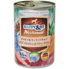 Happy&Fit Natural felnőtt, kacsa, sonka, sütőtök – 6×400 g kutyaeledel