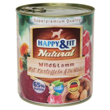 Happy&Fit Natural felnőtt, vad, bárány, burgonya 6x400g kutyaeledel