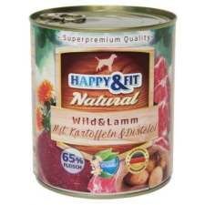 Happy&Fit Natural felnőtt, vad, bárány, burgonya – 800 g kutyaeledel