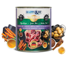 Happy&Fit Superior 100% Monoprotein– Friss bárányhús sárgarépával és burgonyával 6x400g kutyaeledel