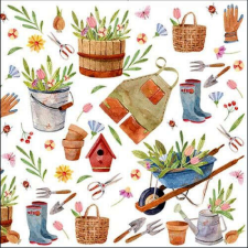 Happy Gardening papírszalvéta 33x33cm, 20db-os papírárú, csomagoló és tárolóeszköz
