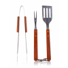  HAPPY GREEN BBQ grillkészlet, 3 db, fa, lapos 5012055-A