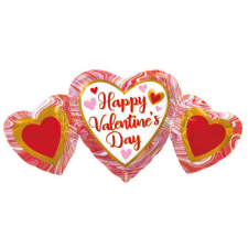  Happy Valentine&#039;s Day fólia lufi 86 cm party kellék