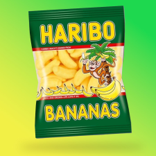  Haribo Bananas banán ízű gumicukor 70g csokoládé és édesség
