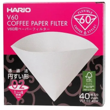 Hario papírfilter V60-02, fehér, 40 darab kávéfőző kellék