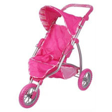 Háromkerekű sport babakocsi - rózsaszín (64449) barbie baba