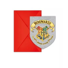 Harry Potter- 6 db-os születésnapi meghívó levél és boríték party kellék