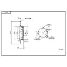 Hart féktárcsa hart 214 243 autóalkatrész