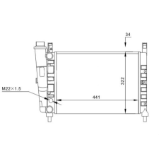 Hart hűtő, motorhűtés hart 600 409 autóalkatrész