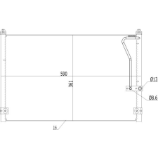 Hart kondenzátor, klíma hart 614 486 autóalkatrész