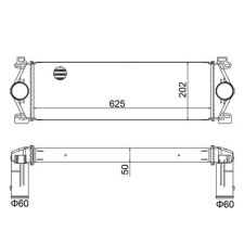 Hart töltőlevegő-hűtő hart 631 270 autóalkatrész