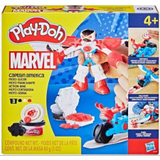 Hasbro Play-Doh: Amerika kapitány Moto-Slicer motorral gyurmás játékszett kreatív és készségfejlesztő