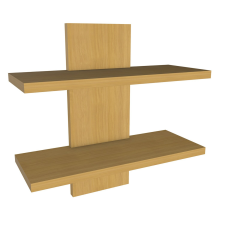  Hátfalas polc szett bükk 60 cm x 23 cm bútor