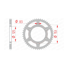 Hátsó lánckerék Afam acél 48 fog Honda CR / CRF / XR egyéb motorkerékpár alkatrész