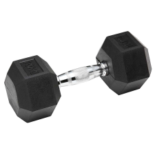 Hatszögletű gumírozott fix súlyzó 16kg kézisúlyzó