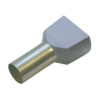 HAUPA Érvéghüvely szigetelt iker 2x 4mm2 12mm szürke Haupa - 270796