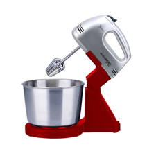 Hausberg hb-3551rs 250w piros-ezüst tálas mixer réz motorral tálas mixer