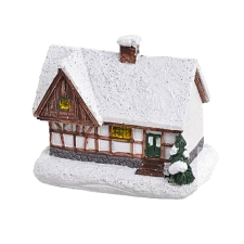  Havas gerendaház, mérete:  8x6x5,5 cm dekorációs kellék