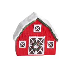  Havas piros amerikai farmház, mérete: 7x6,1 cm dekorációs kellék