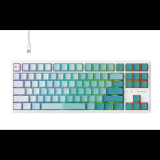 HAVIT KB901L GameZon Mechanikus Vezetékes Billentyűzet ENG - Fehér / Zöld (KB901LWG) billentyűzet