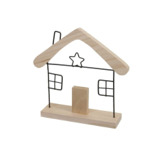  Ház csillaggal 18,5x4,5x17,5 cm dekorációs kellék