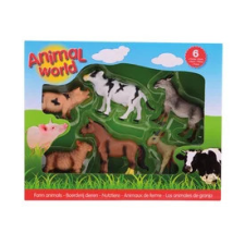  Háziállatok dobozban 6 db játékfigura