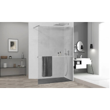 HD Arlo Plus Walk-In Nano zuhanyfal 80 cm, 8 mm vastag vízlepergető biztonsági üveggel, króm színű, 200 cm magas kád, zuhanykabin
