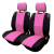 HD Üléshuzat univerzális betétes fekete-rózsaszín első ülésekre