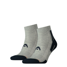 Head Head unisex sportzokni - légáteresztő félplüss talppal - rövid állású - 2 pár - szürke - 39-42