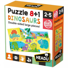 Headu : Dinoszauruszok kétoldalas puzzle - 8+1 darabos (IT22243) puzzle, kirakós