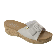 Health And Fashion Shoes Scholl Wappy-Fehér-Női Papucs 39