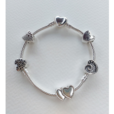  Heart 3 Pandora stílusú karkötő karkötő