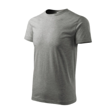 Heavy New póló unisex sötétszürke melírozott S férfi póló