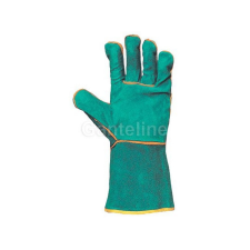  HEGESZTÕKESZTYÛ 2630 SZIKRAÁLLÓ,HÕSZIG. PAMUTBÉLÉS ZÖLD 15 CM MANDZSETTA védőkesztyű