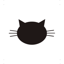  Hegyes fülű macska autó matrica fekete #460 matrica