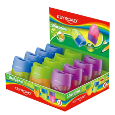  Hegyező 2 lyukú tartályos 12 db/display keyroad mellow vegyes színek hegyező