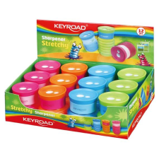 Hegyező 2 lyukú tartályos 12 db/display Keyroad Stretchy vegyes színek hegyező