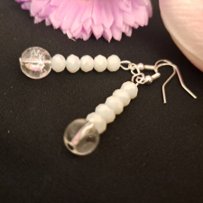  Hegyikristály és Csehkristály fülbevaló /777/ fülbevaló