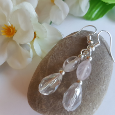  Hegyikristály és kristály fülbevaló. / Energia és életerő/ fülbevaló