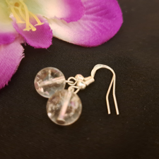  Hegyikristály fülbevaló 1 cm-es. fülbevaló