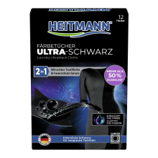 Heitmann Ultrafekete színfrissítő kendő 12 db-os tisztító- és takarítószer, higiénia