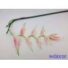  Heliconia / Rákollóvirág élethű gumis csüngős 86 cm - V. Rózsaszín
