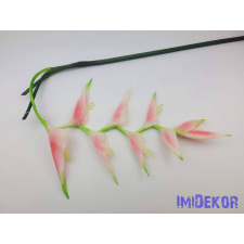  Heliconia / Rákollóvirág élethű gumis csüngős 86 cm - V. Rózsaszín dekorációs kellék