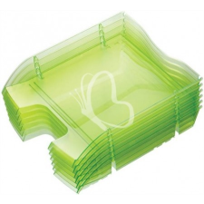 HELIT Irattálca, műanyag, törhetetlen, HELIT &quot;Nestable Green Logic&quot;, áttetsző zöld irattálca